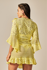 Isabel Dress Yellow Lace