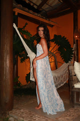 Brigitte Kaftan in Mermaid Print