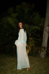 Sixty Long Dress in Green Gradient Print