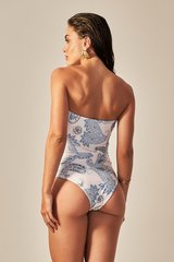 Scarf Body Blue Paisley Print