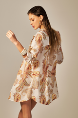 Safari Shirt Yellow Paisley Print