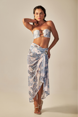 Búzios Pareo Blue Paisley Print