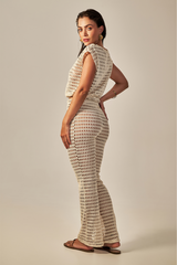 Yaya Set Beige Lace Texture