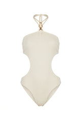 Off White Bardot Swimsuit