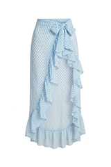 Ruffle Skirt Ciel Bleu Print