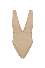 Nude Textured Una Swimsuit