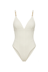 Off White Luxor Texture Nice Swimsuit