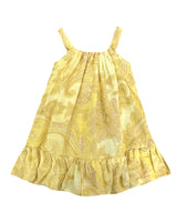 Bella Kids Beach Dress Yellow Baroque Print