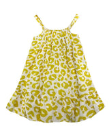 Bella Kids Beach Dress Yellow Leopard Print