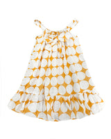 Bella Kids Beach Dress Orange Retro Print