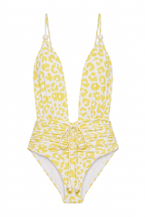 Yellow Leopard Print Donna Swimsuit