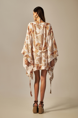 Voil Kimono Yellow Paisley Print