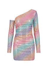 Yasmin Rainbow Sequin Dress