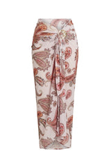 Búzios Pareo Pink Paisley Print