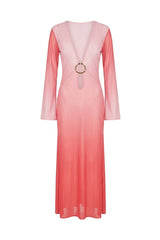 Long Sixty Dress in Gradient Pink