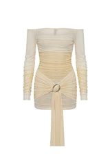 Yasmin Dress Yellow Gradient Print