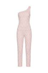 Eloisa Catsuit in Pink Tweed