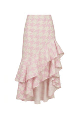 Joana Skirt in Pink Pied de Poule