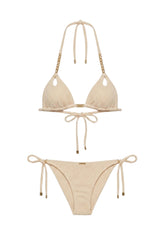 Monaco Bikini in Beige Texture