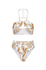 Bardot Bikini Yellow Paisley Print