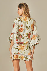 Isabel Dress in Rose Print