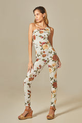 Eloisa Catsuit in Rose Print