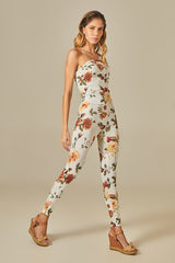 Eloisa Catsuit in Rose Print