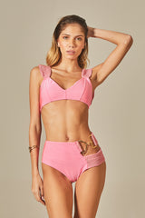 Sloane Bikini Rustic In Power Pink