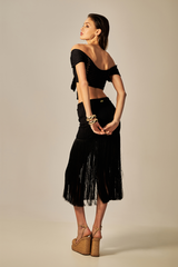 Paty Skirt Black Texture