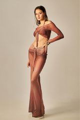 Tule Skirt Bronze Gradient Print