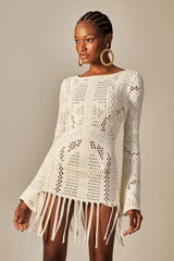 Lucia Dress Off White Texture