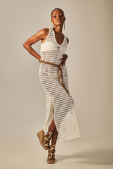 Victoria Dress Off White Texture