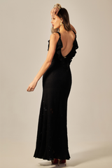 Martha Dress Black Texture