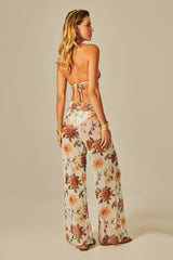 Voil Pants in Rose Print