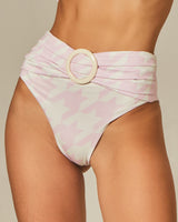 Tie Melanie Bikini in Pink Pied de Poule