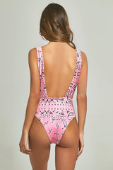 Una Swimsuit Pink Bandana Print - Empress Brasil International
