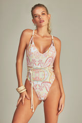 Green Paisley Print Leticia Swimsuit