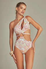 Green Paisley Print Ariel Swimsuit