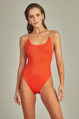 Coral Red Desiree Swimsuit