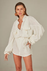 Rivière Shirt Dress with belt - Empress Brasil International