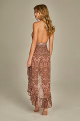 Ruffle Skirt India Print