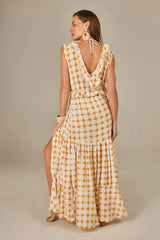 Sophie Robe in Orange Retro