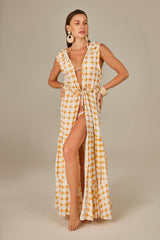 Sophie Robe in Orange Retro