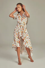 Midi Trench Dress Pop Art Print