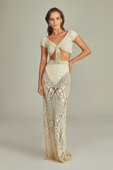 Sixty Maxi Skirt Beige