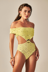 Elle Body Yellow Lace
