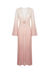 Long Sixty Dress Nude Gradient Print