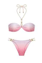 Pink Gradient Print Sahara Bikini