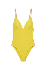 Retro Yellow Nice Swimsuit