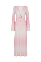 Long Sixty Dress Pink Gradient Print